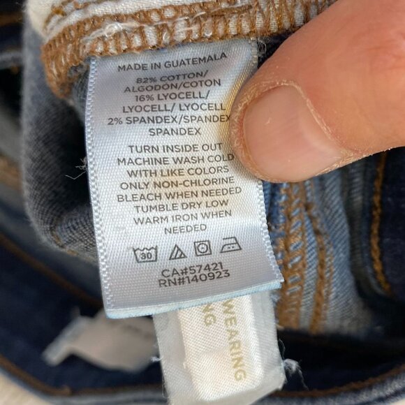 Loft Womens Jeans Size 25/0 High Waist Skinny Classic Button Fly Blue Denim - Picture 10 of 13